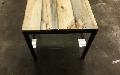 Metal Cube Table – Raw