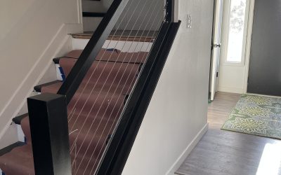 Customer Steel Stair Rail – Steel Cables
